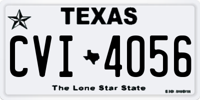 TX license plate CVI4056
