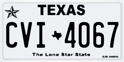TX license plate CVI4067