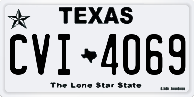 TX license plate CVI4069