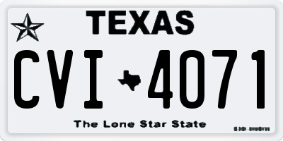 TX license plate CVI4071