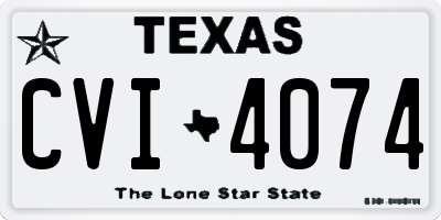 TX license plate CVI4074