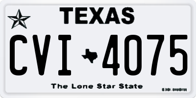 TX license plate CVI4075