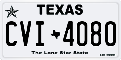 TX license plate CVI4080