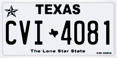 TX license plate CVI4081