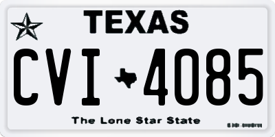 TX license plate CVI4085