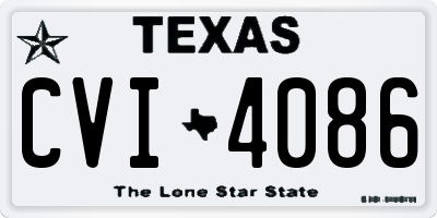 TX license plate CVI4086