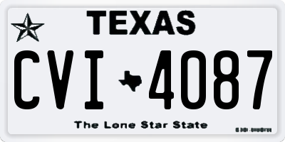 TX license plate CVI4087
