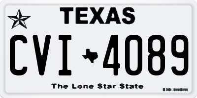 TX license plate CVI4089