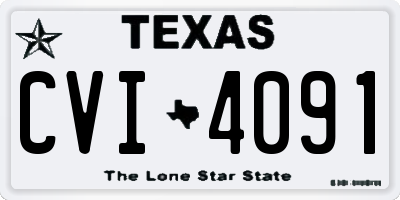 TX license plate CVI4091