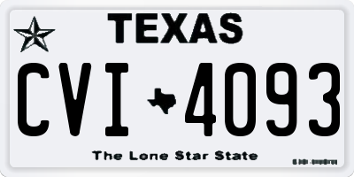 TX license plate CVI4093
