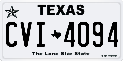 TX license plate CVI4094