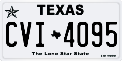 TX license plate CVI4095