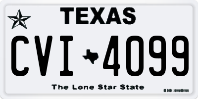 TX license plate CVI4099