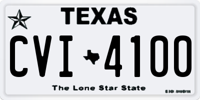 TX license plate CVI4100