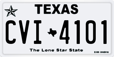 TX license plate CVI4101
