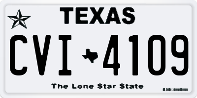 TX license plate CVI4109