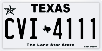 TX license plate CVI4111