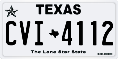 TX license plate CVI4112