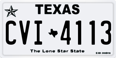 TX license plate CVI4113