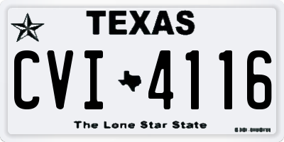 TX license plate CVI4116