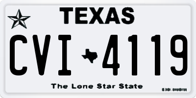 TX license plate CVI4119