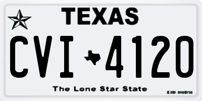 TX license plate CVI4120