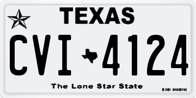 TX license plate CVI4124