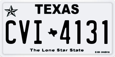 TX license plate CVI4131