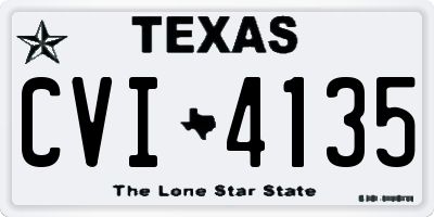 TX license plate CVI4135