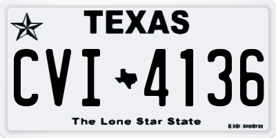 TX license plate CVI4136