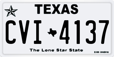 TX license plate CVI4137