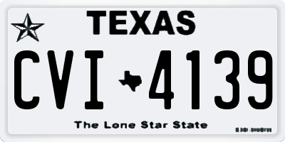 TX license plate CVI4139