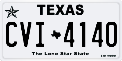 TX license plate CVI4140