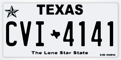 TX license plate CVI4141