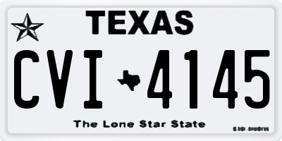 TX license plate CVI4145