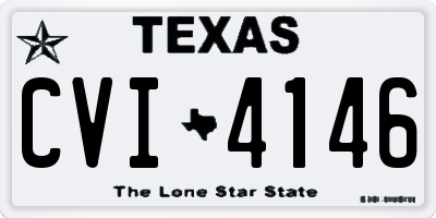 TX license plate CVI4146