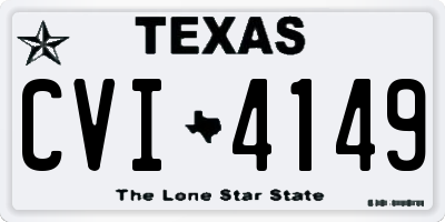 TX license plate CVI4149