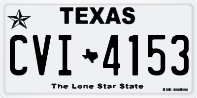 TX license plate CVI4153