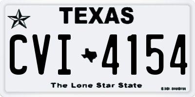 TX license plate CVI4154