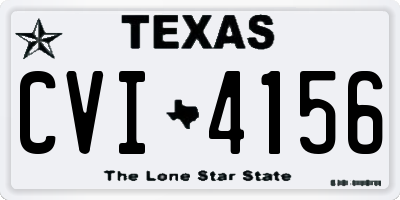 TX license plate CVI4156