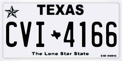 TX license plate CVI4166