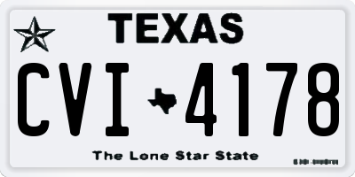 TX license plate CVI4178