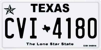TX license plate CVI4180