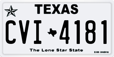 TX license plate CVI4181