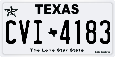 TX license plate CVI4183