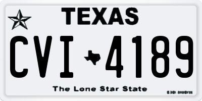 TX license plate CVI4189