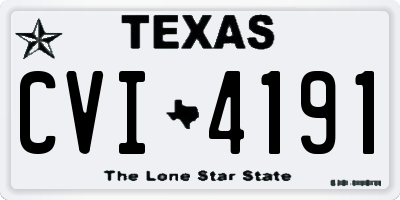 TX license plate CVI4191