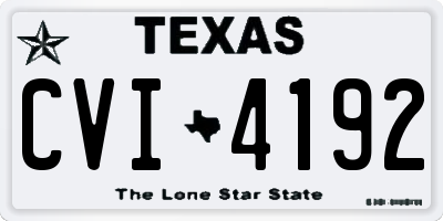 TX license plate CVI4192