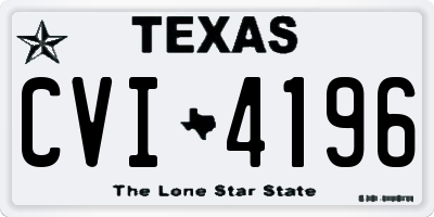 TX license plate CVI4196