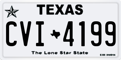 TX license plate CVI4199